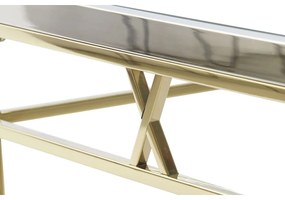 Βοηθητικό Τραπέζι DKD Home Decor Κρυστάλλινο Χάλυβας Ασημί (110 x 60 x 40 cm)