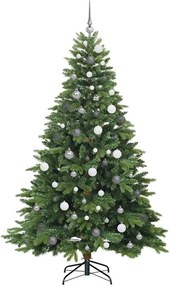 vidaXL Τεχνητό Χριστουγεννιάτικο Δέντρο Πράσινο 210 cm ΠΕ και PVC