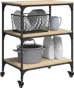 vidaXL Καρότσι Κουζίνας Δρύς Sonoma 60 x 41 x 76 εκ.