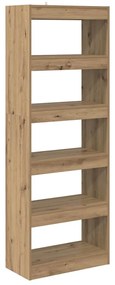 vidaXL Βιβλιοθήκη artisan δρυς 60 x 30 x 166 εκ Επεξεργασμένο ξύλο