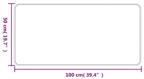 vidaXL Χαλί Διάδρομος Εμφάνιση Σιζάλ Ασημί 50 x 100 εκ.