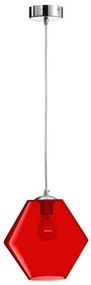 Κρεμαστό Φωτιστικό Οροφής Φ23cm E27 60W Γυαλί Luma Lighting-114-01022-04-red-Κόκκινο 114-01022-04-red