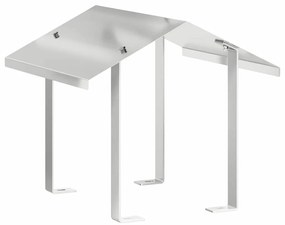 vidaXL Καπνοδόχος Ασημί 40 x 40 x 37.5 εκ Ανοξείδωτο ατσάλι