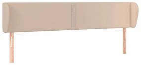 vidaXL Κεφαλάρι με Πτερύγια Καπουτσίνο 183x23x78/88εκ. Συνθετικό Δέρμα
