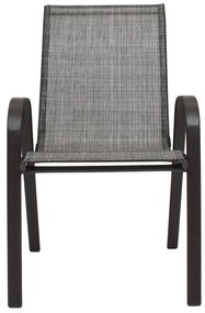 Καρέκλα FL5001 Fylliana Textlene Μαύρο - Μπέζ 55x72x92 εκ. 55x72x92 εκ.