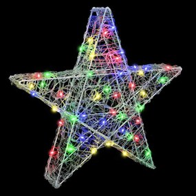 vidaXL 3D Αστέρι με 50 LED Πολύχρωμο 55 x 53.5 x 10 εκ Ακρυλικό