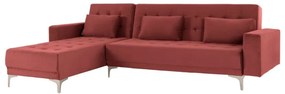 Καναπές-Κρεβάτι Γωνία Αναστρέψιμη Eliza HM3145.03 245x160x80cm Βελούδο Rotten Apple