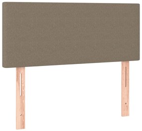 vidaXL Κρεβάτι Boxspring με Στρώμα Taupe 120x190 εκ. Υφασμάτινο