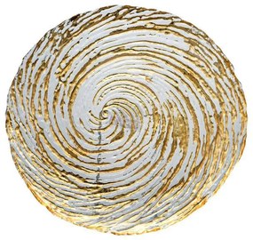 Πιατέλα Γυάλινη Στρογγυλή FL32 Fylliana Χρυσο 32x32x2 εκ. 32x32x2 εκ.