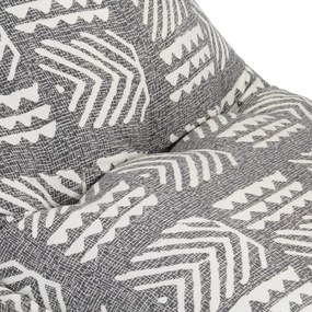 vidaXL Πουφ Πολυθρόνα Γκρι Patchwork Υφασμάτινο