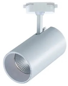 Σποτ Φωτιστικό Μονοφασικής Ράγας 20W IP20 6x11cm 3CCT Inlight-T1-05500-White-Λευκό T1-05500-White