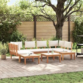 vidaXL Σετ Παγκάκι Κήπου 4 pcs Καφέ, Κρέμα Πολυ rattan, βαμμένο ατσάλι