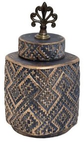 Βάζο Κεραμικό 373-221-707 14x14x29cm Grey-Gold Ceramic