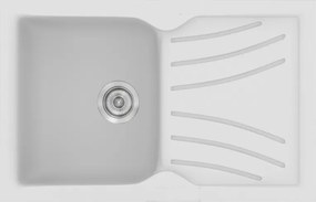 Sanitec Classic 337 (86×50) - Γρανιτένιος νεροχύτης - White