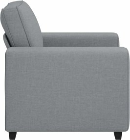 vidaXL Πολυθρόνα Ανοιχτό Γκρι 100 x 77 x 82 εκ. Ύφασμα