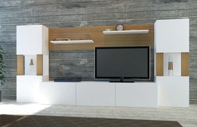 Σύνθεση Τηλεόρασης Λευκό / Τικ FLOFU 160x31.5x125
