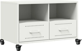 vidaXL Έπιπλο Τηλεόρασης Λευκό 68 x 39 x 43,5 εκ. Χάλυβας