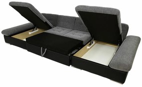 Γωνιακός Καναπές Comfivo 240, Λειτουργία ύπνου, Αποθηκευτικός χώρος, 360x160x75cm, 166 kg, Πόδια: Πλαστική ύλη | Epipla1.gr