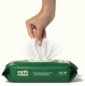 Υγρά μαντηλάκια για τα Κατοικίδια ζώα Earth Rated Χωρίς άρωμα 100 Μονάδες