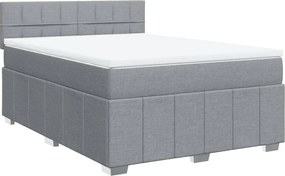 vidaXL Κρεβάτι Boxspring με Στρώμα Αν. Πράσινο 160x200εκ Υφασμάτινο