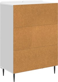 vidaXL Πλαϊνό γραφείο Γυαλιστερό Λευκό 66 x 34,5 x 92 εκ.