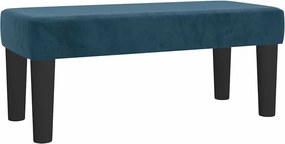 vidaXL Κρεβάτι Boxspring με Στρώμα Σκούρο Μπλε 90x200 εκ. Βελούδινο