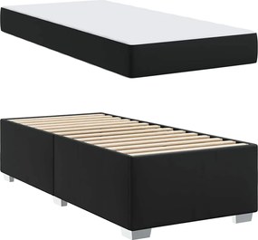 vidaXL Σκελετός Κρεβατιού με στρώμα Μαύρο 90 x 200 cm ύφασμα