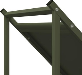 vidaXL Ράφι Καυσόξυλων 70x43x34,5 εκ. Χάλυβας ψυχρής έλασης