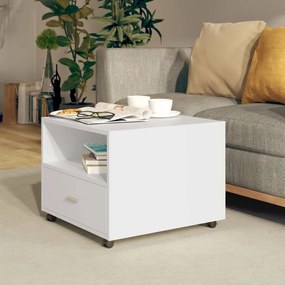 vidaXL Τραπεζάκι Σαλονιού Λευκό 55 x 55 x 40 εκ. από Επεξεργ. Ξύλο