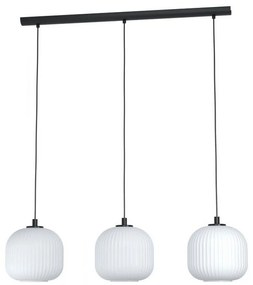 Φωτιστικό Οροφής-Ράγα Mantunalle 99367 Black-White Eglo Metal, Glass
