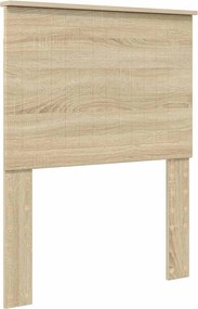 vidaXL Κεφαλάρι με κεφαλάρι Δρύς Sonoma 75 cm Επεξεργασμένο ξύλο