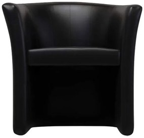 Πολυθρόνα Comfivo 271, Μαύρο, 74x55x50cm, 11 kg, Οικολογικό δέρμα, Πόδια: Πλαστική ύλη | Epipla1.gr