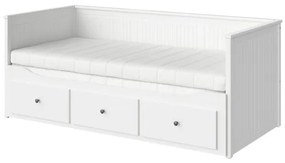 HEMNES κρεβάτι επισκέπτη day bed 3 συρτάρια/2 στρώματα, 80x200 cm 095.215.00