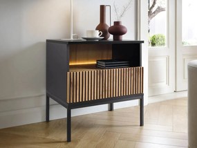 Κομοδίνο Sento-Φυσικό - Μαύρο