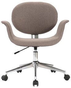 Καρέκλα Γραφείου Περιστρεφόμενη Χρώμα Taupe Υφασμάτινη - Μπεζ-Γκρι