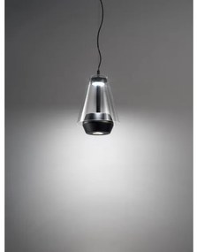 Κρεμαστό Φωτιστικό Οροφής LED 6,3W 1xGU10 Γυαλί Μέταλλο Μαύρο Shuttle S3 Prandina-1D06200113520-Διάφανο 1D06200113520
