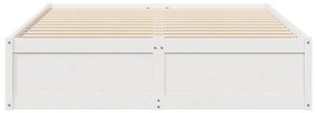 vidaXL Σκελετός Κρεβ. Χωρίς Στρώμα Λευκό 160x200 εκ Μασίφ Πεύκο