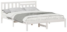 vidaXL Σκελετός Κρεβατιού Λευκό 160 x 200 cm Συμπαγές ξύλο πεύκου