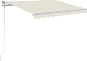 vidaXL Ηλεκτρική τέντα με LED και αισθητήρα 3,5 x 2,5 m Κρεμ