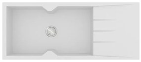 Sanitec Granite 817 Bianco Γρανιτένιος Νεροχύτης 116 1B 1D 80cm