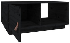 vidaXL Τραπεζάκι Σαλονιού Μαύρο 80x50x35,5 εκ. από Μασίφ Ξύλο Πεύκου