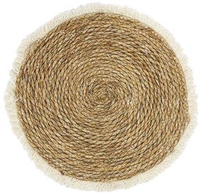 Χαλί Derzie Inart φυσικό σχοινί Φ100x2εκ