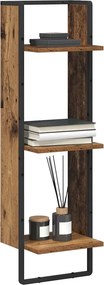 vidaXL Ράφι Τοίχου Επιτοίχιο Παλιό Ξύλο 30 x 25 x 100 cm