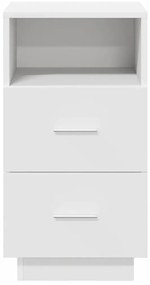 vidaXL Κομοδίνα 2 τμχ με 2 συρτάρια Λευκό 36x36x68 cm