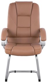 Καρέκλα επισκέπτη Dhara με PU camel 63x67x112Υ εκ.