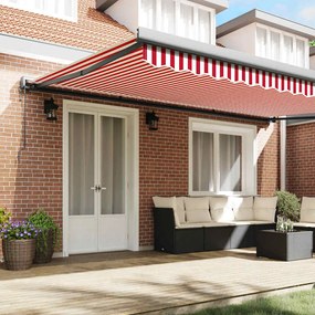 vidaXL Αντιανεμικό Κόκκινο και Λευκό 500 x 300 x 165 εκ.