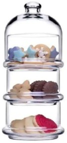 Ορντεβιέρα Τριώροφη Villa Patisserie SP96986G1 8,2x8,2x21,9cm Clear Espiel Glass