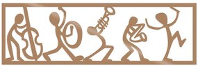 Διακοσμητικό Τοίχου Musicians 891TNL1476 60x19cm Copper Wallity Μέταλλο