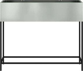 vidaXL Υψωμένη Γλάστρα Κήπου Ασημί 100 x 26 x 82 εκ