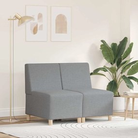 vidaXL Μοναδικός Καναπές χωρίς Χερούλια 2 pcs Ανοιχτό γκρι